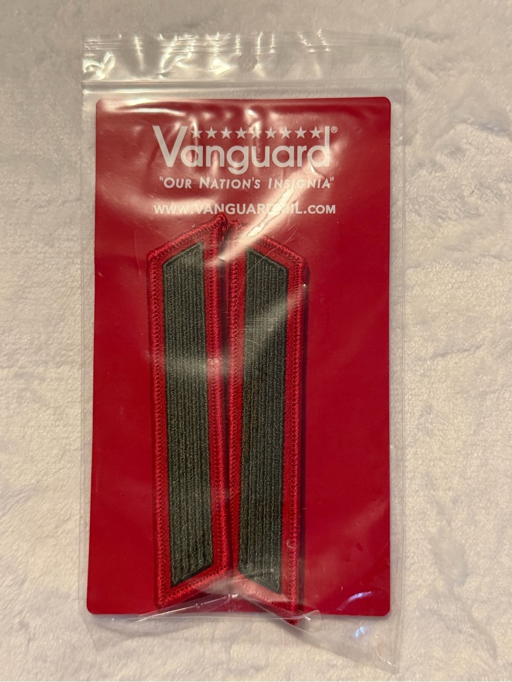 Vanguard Red & Olive Green Marine Corps Chevron Patch Set